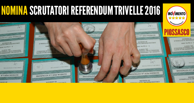 Nomina scrutatori per il referendum 2016